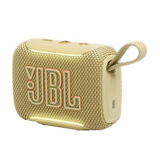 JBL Go 5 - Yellow - Ultra-portable waterproof and drop-proof speaker with JBL legendary sound and ambient edge lighting - Detailshot 1